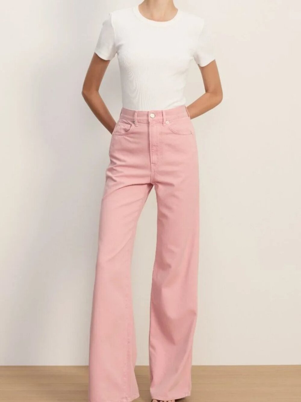 NWT Veronica Beard (Item-315) Silk Cotton High Rise Wide Leg Taylor Jean 25